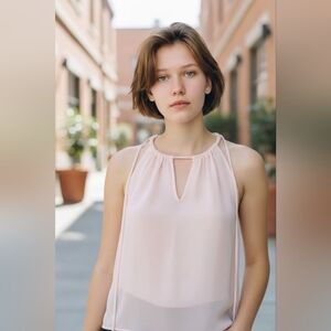 Amanda Uprichard Peach Blouse